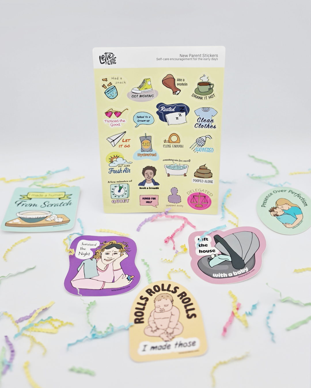 New Parent Self-Care Stickers