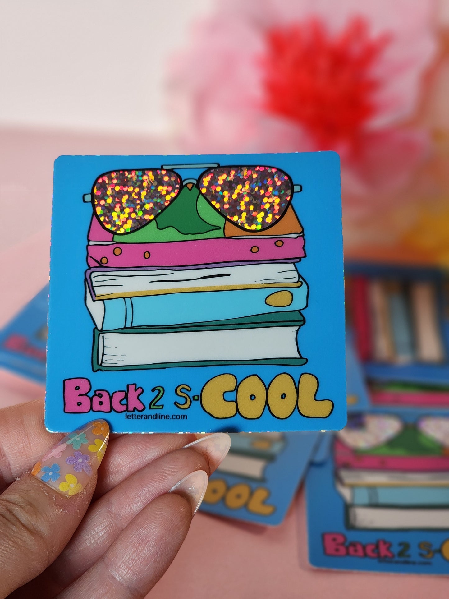 “Back 2 s-COOL” – Glitter Milestone Sticker