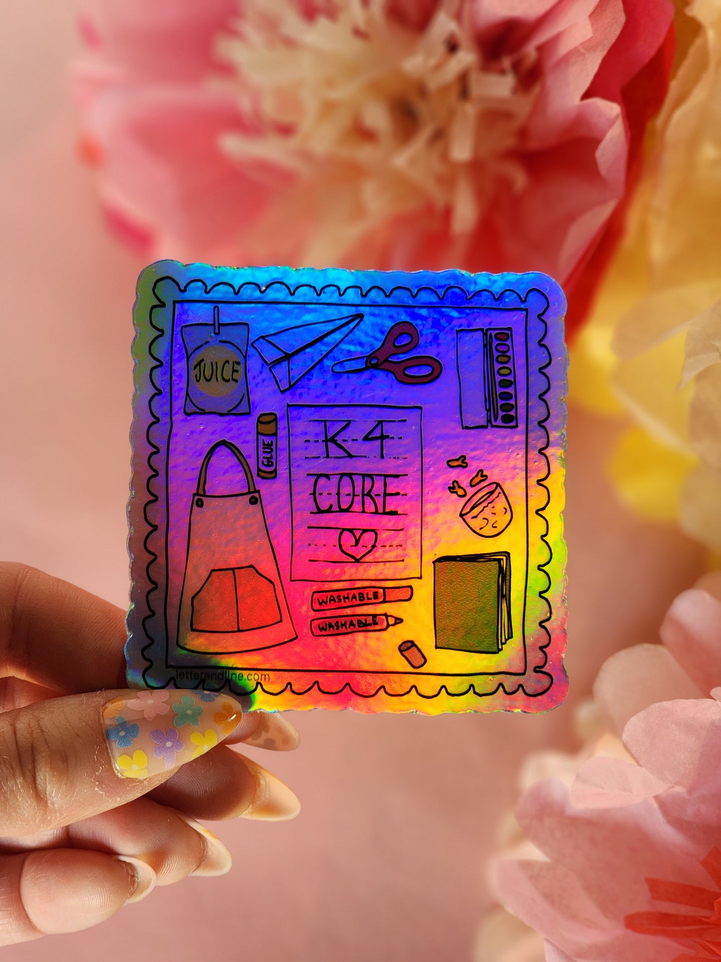 “K4 Core” – Holographic Sticker