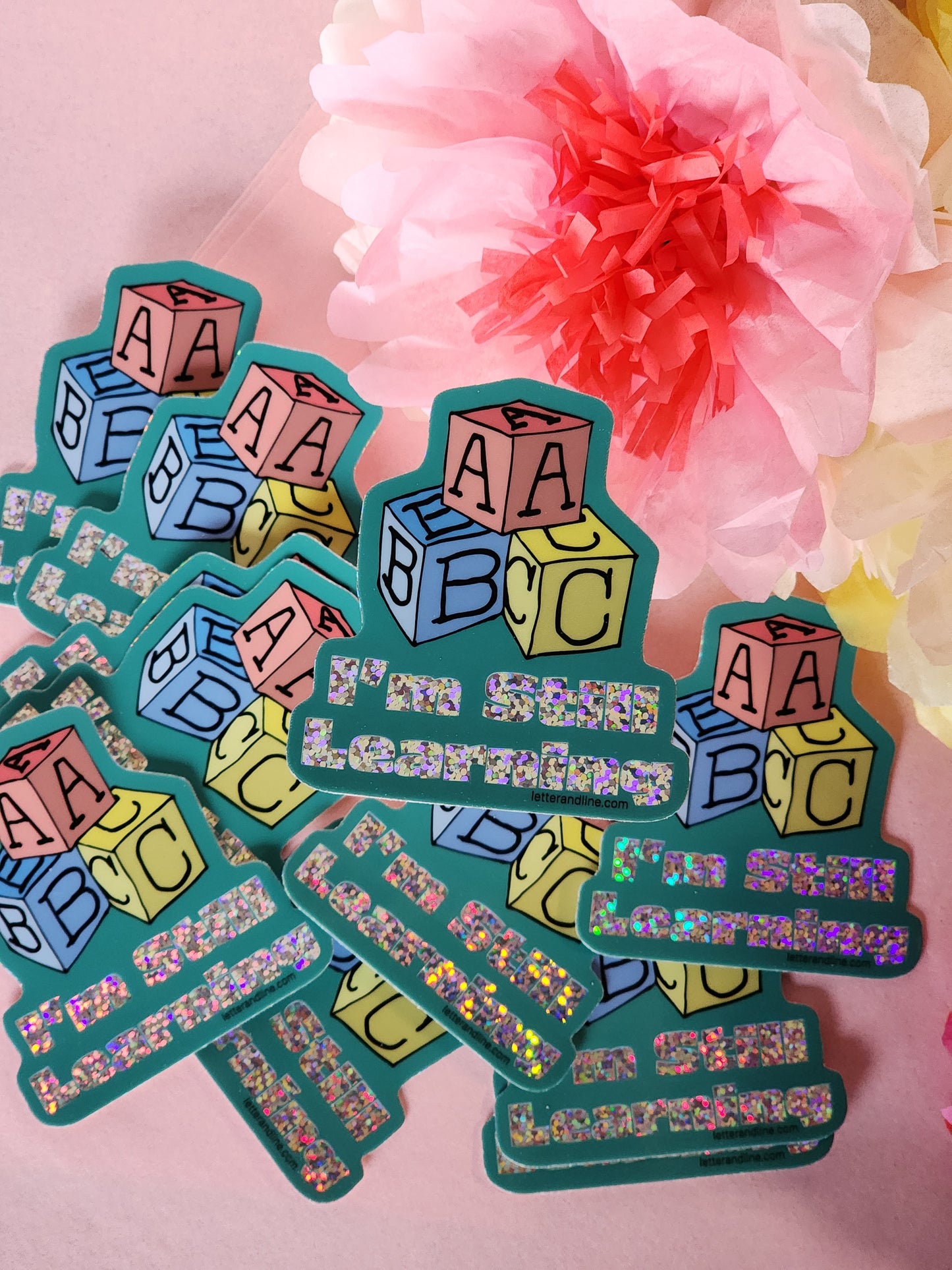 “I’m Still Learning” – Glitter Milestone Sticker