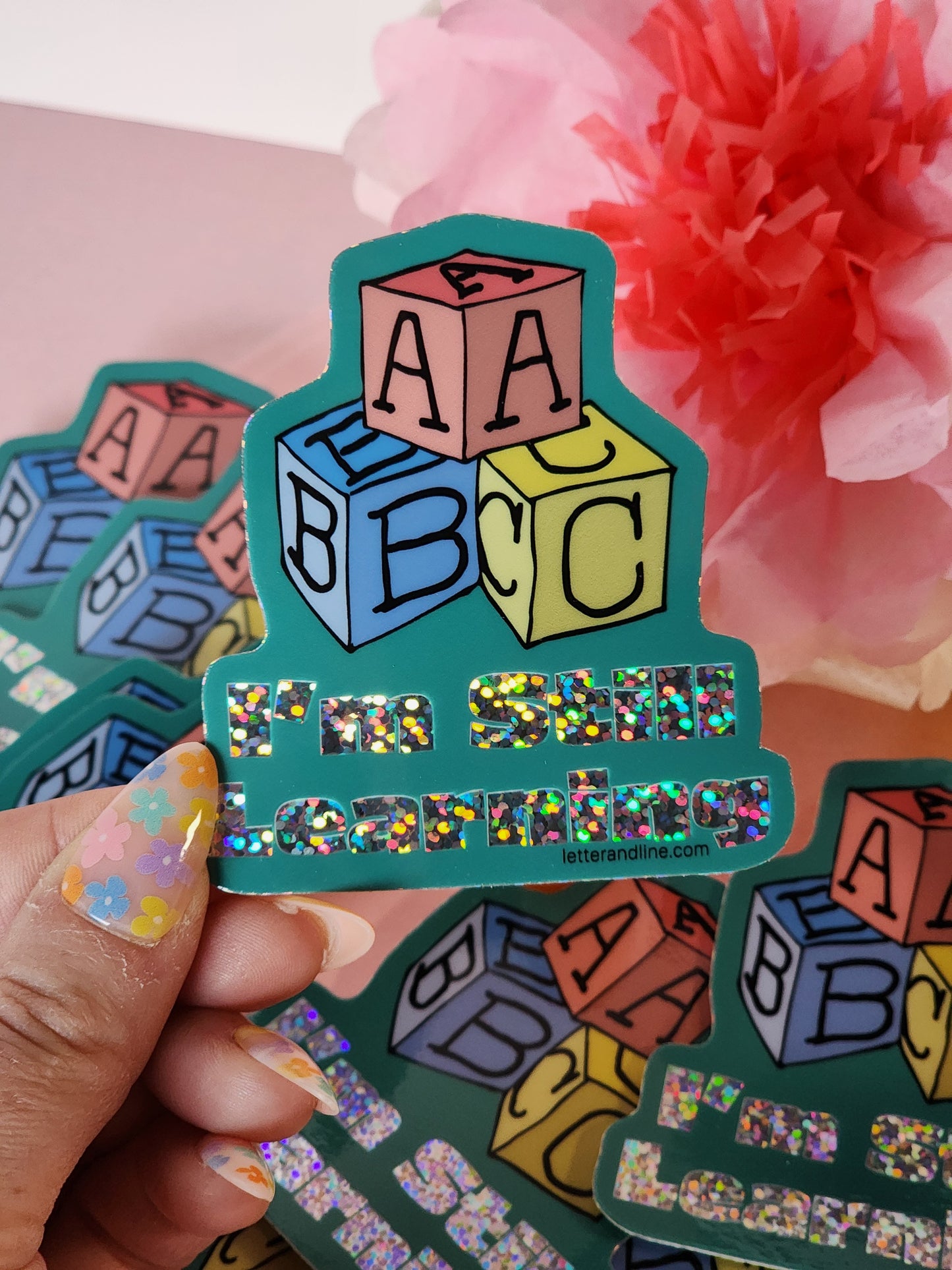 “I’m Still Learning” – Glitter Milestone Sticker