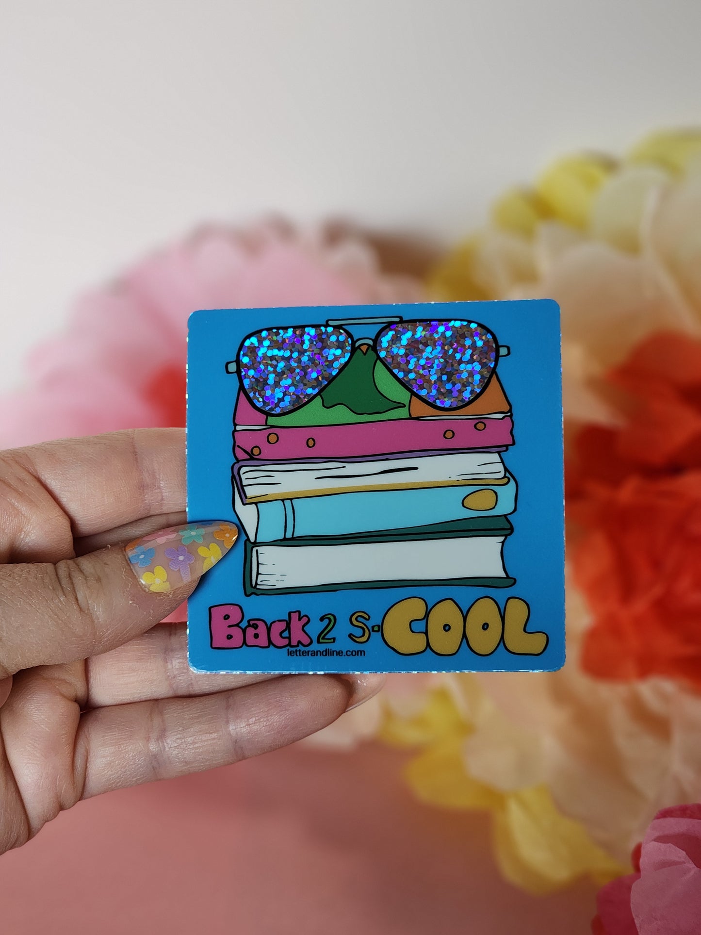 “Back 2 s-COOL” – Glitter Milestone Sticker