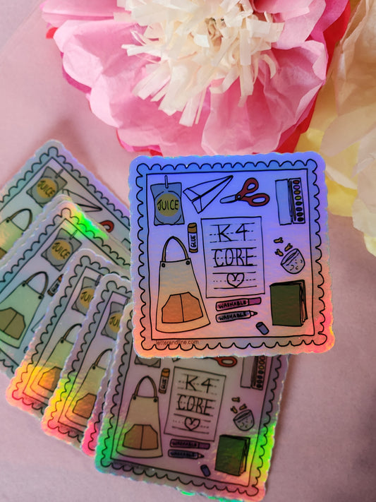 “K4 Core” – Holographic Sticker