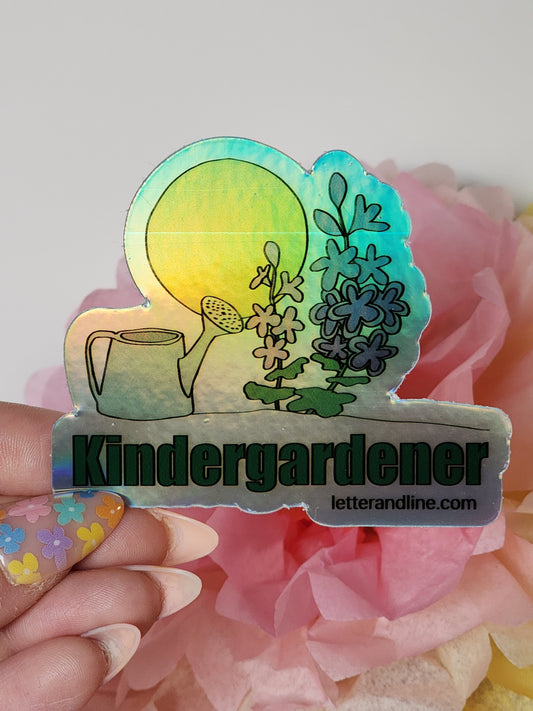 “Kindergardener” – Holographic Sticker for Back-to-School
