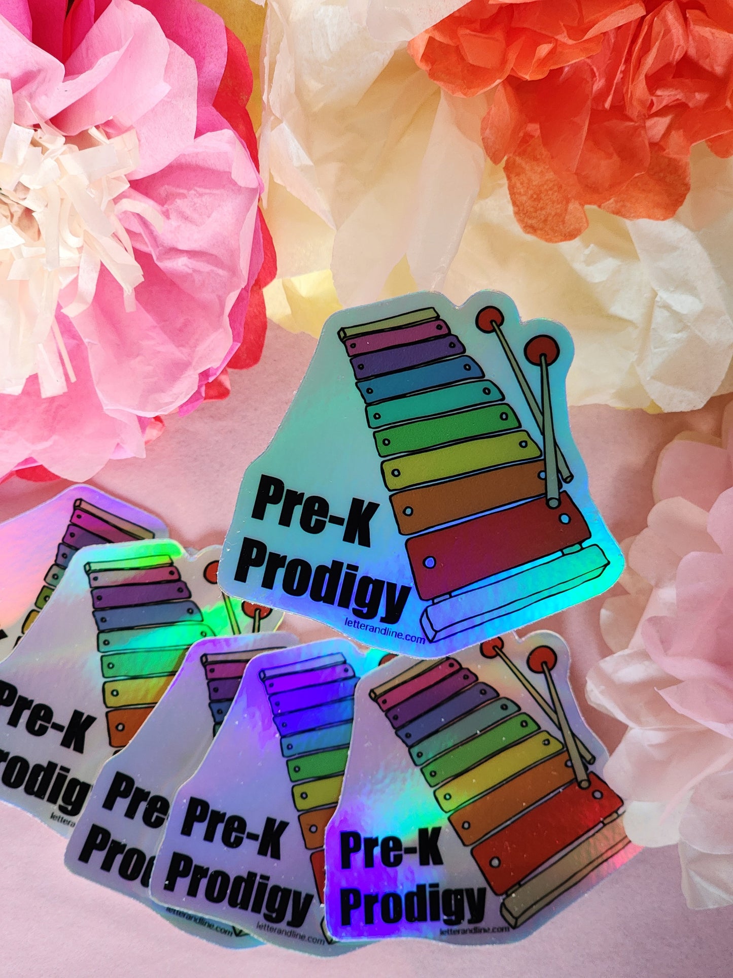 “Pre-K Prodigy” – Holographic Milestone Sticker